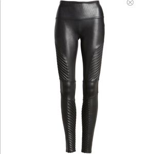 SPANX Faux Leather Moto Leggings